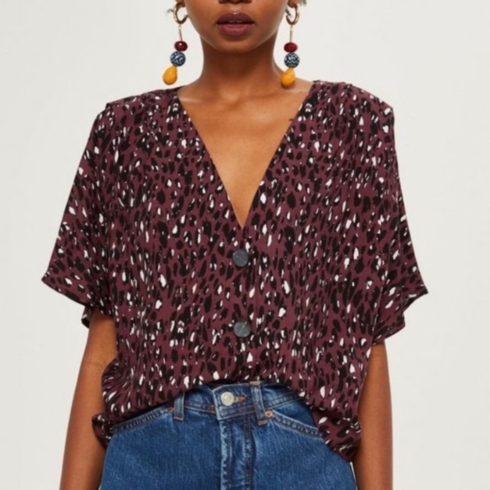 Topshop Animal Print Blouse!